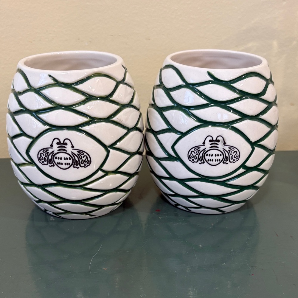 Collectible Patron Tequila Limited-Edition Tiki Mugs. Set of 2